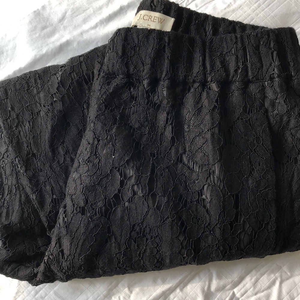 JCrew. MidCalf Lace Dress Pants. Black.